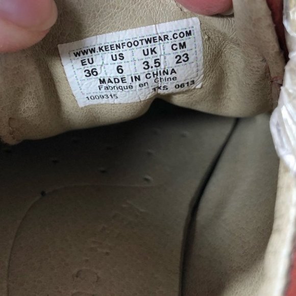 Keen Presidio Red Lace Up Sneakers Size 6 - Picture 7 of 12